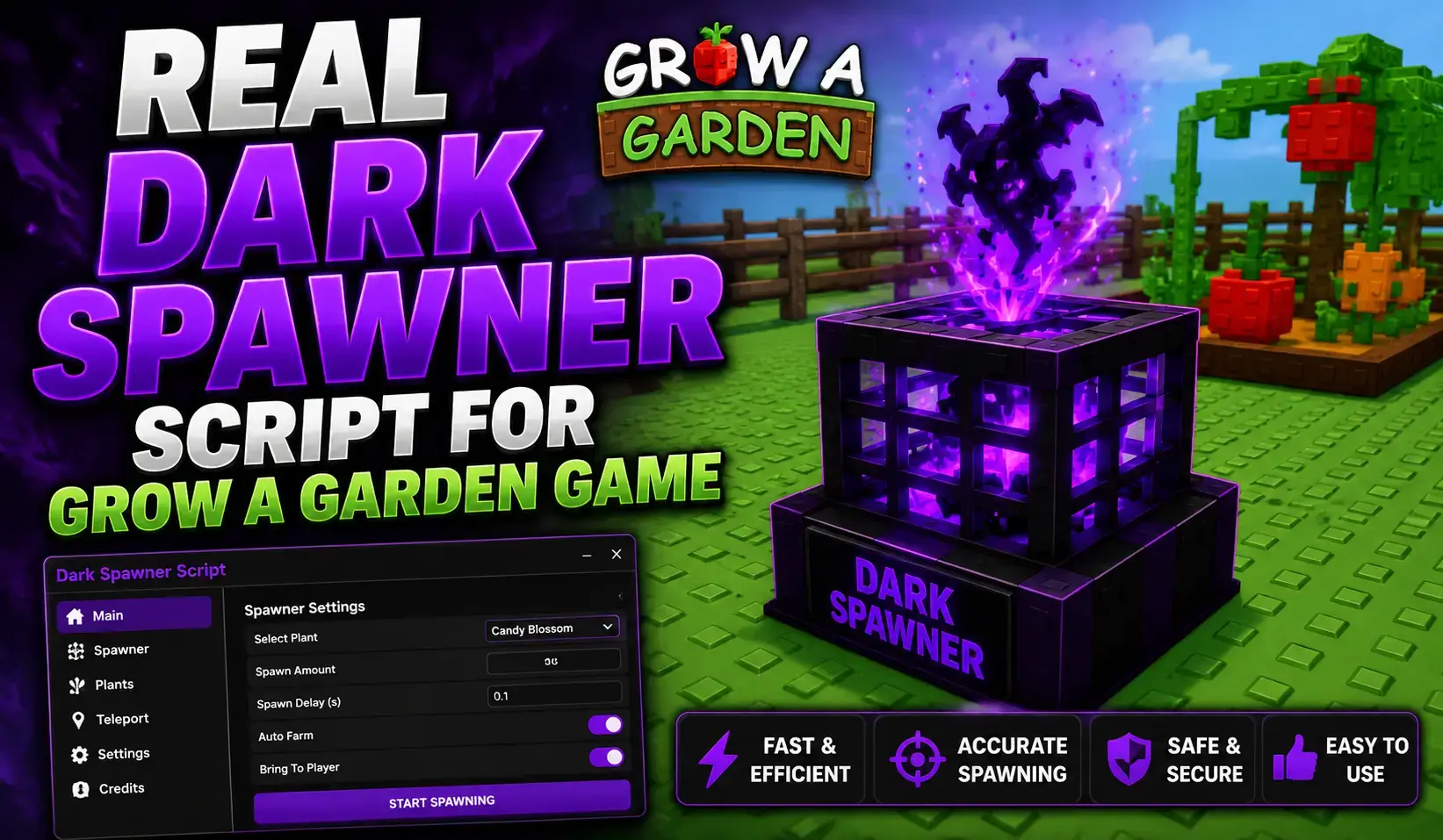 Real Dark Spawner Script for Grow a Garden Game 2026